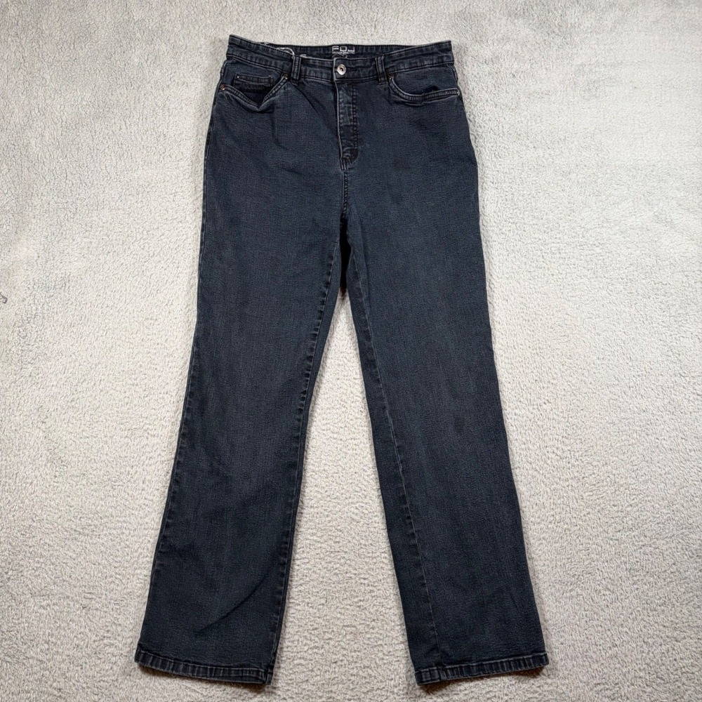 FDJ French Dressing Jeans Petite Suzanne Straight Leg Gray Denim Pants Size‎ 12P